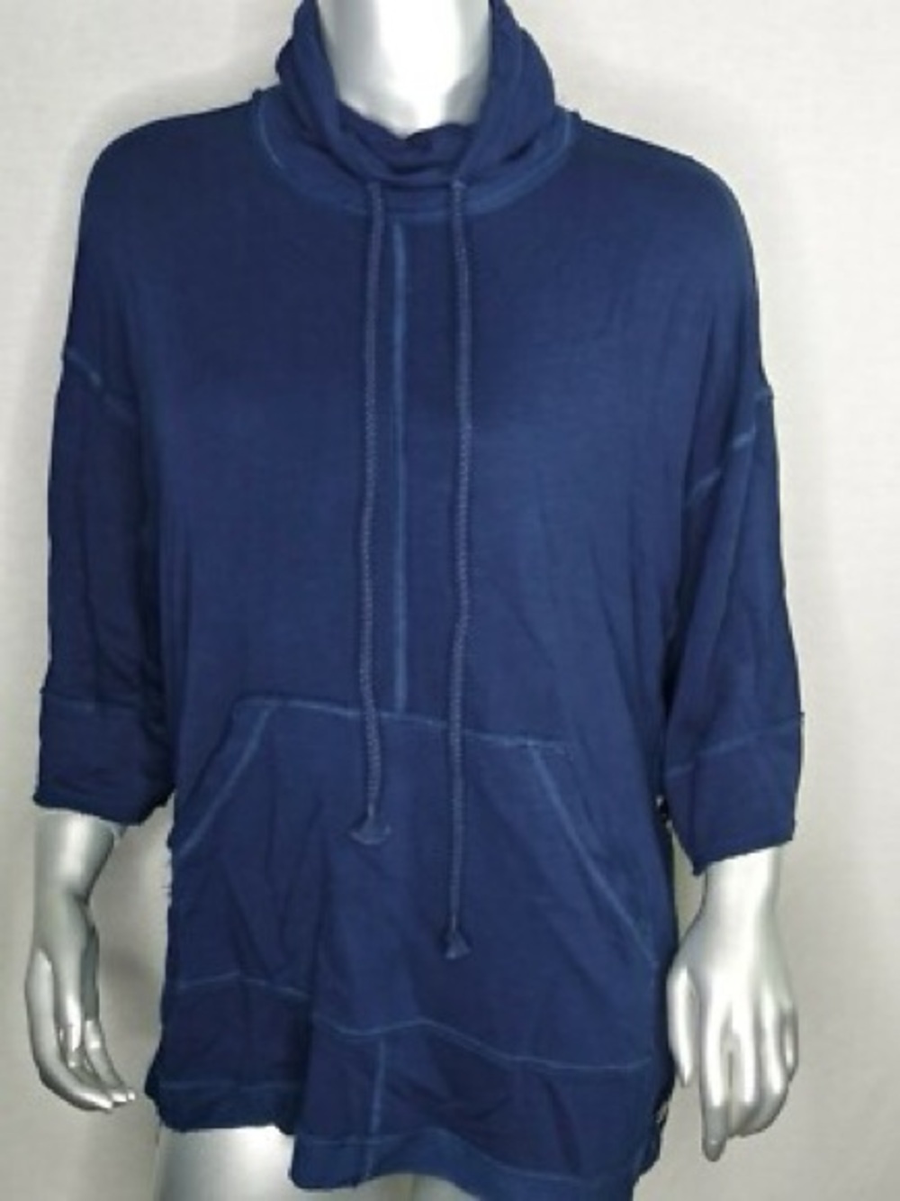 Free People Size M Movement Shirt Blue Wide Short Sleeves Active Workout Top